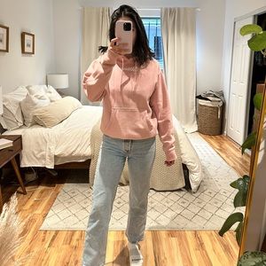 GLOSSIER PINK HOODIE XS